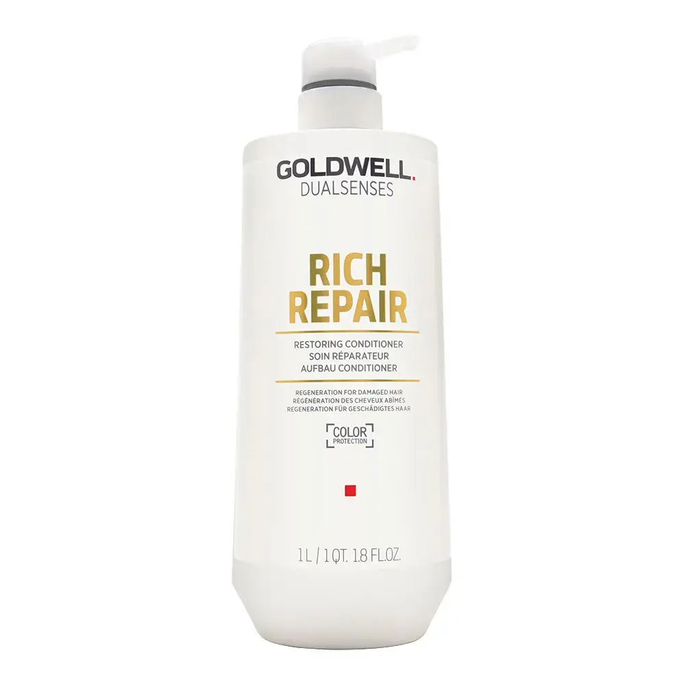 Goldwell Dual Senses Rich Repair Restoring Conditioner 1000Ml Dual Senses Color Brilliance Conditioner 1000Ml in Clear