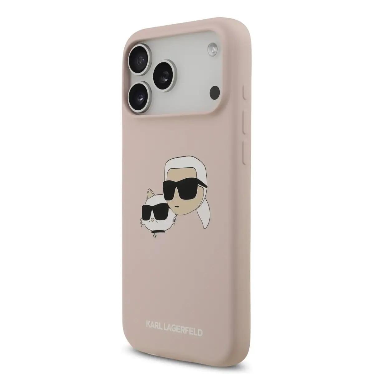 Karl Lagerfeld Liquid Silicone Double Heads MagSafe Case for iPhone 17 Pro Max Pink
