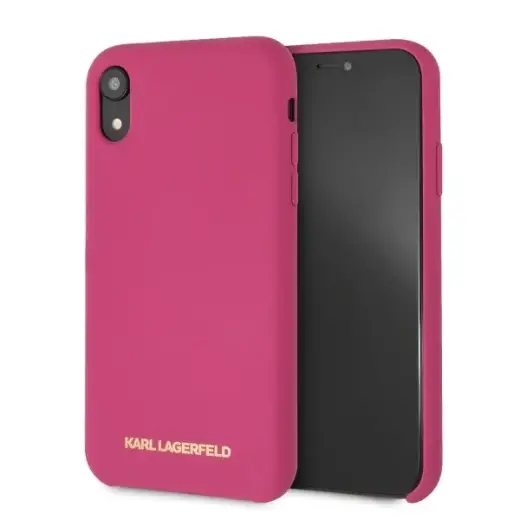 Karl Lagerfeld KLHCI61SLROG iPhone Xrhardcase fushia Silicone