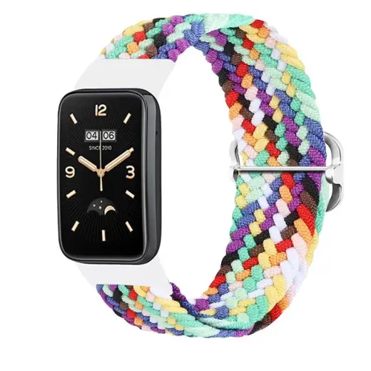 Telcon Braided smartwatch strap for Xiaomi Mi Band 7 Pro | Nylon | rainbow
