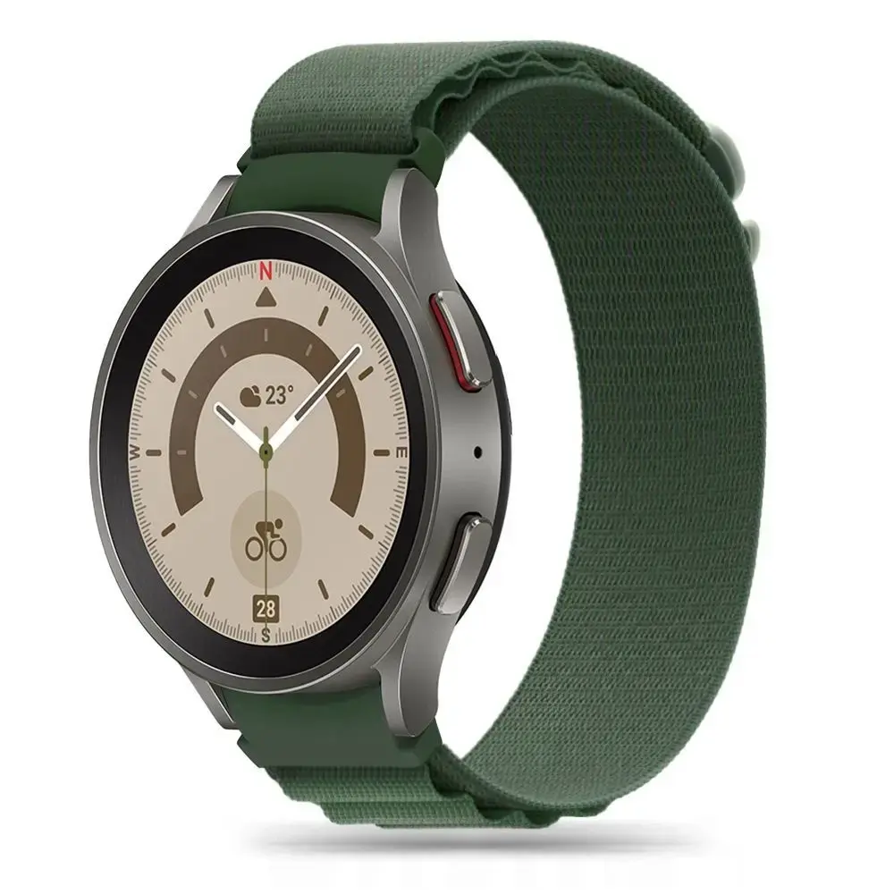 Tech-Protect Nylon Pro Strap for Samsung Galaxy Watch 4|5|5 Pro|6|7|FE - Dark Green