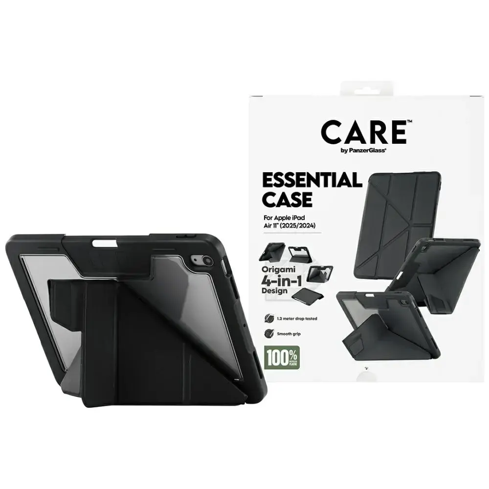 Etui Care by PanzerGlass Y fold do iPad   Air 11" (2024|2025) czarny