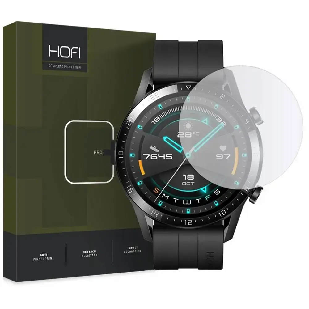 HOFI GLASS PRO+ HUAWEI WATCH GT 2 (46 MM) CAURSPĪDĪGS RŪDĪTS STIKLS