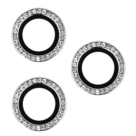 Tempered Glass HARD DIAMOND for camera (LENS) for Iphone 14 Pro/14 Pro Max silver (lens 3 pieces)