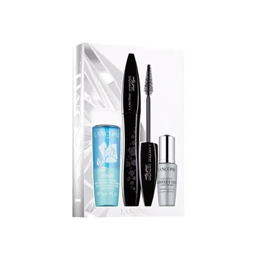 Set Lancome: Hypnose Doll Eyes, Volumizing, Mascara, 01, So Black, 6.5 ml + Advanced Genifique Yeux, Eye Serum, 5 ml + Bi-Facil, Makeup Remover Lotion, 30 ml