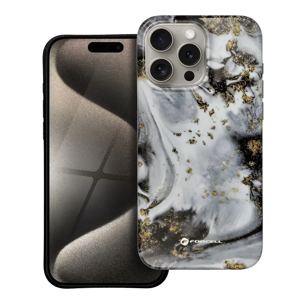 Forcell F-Protect Mirage maciņš telefonam iPhone 15 Pro Max sudraba krāsā