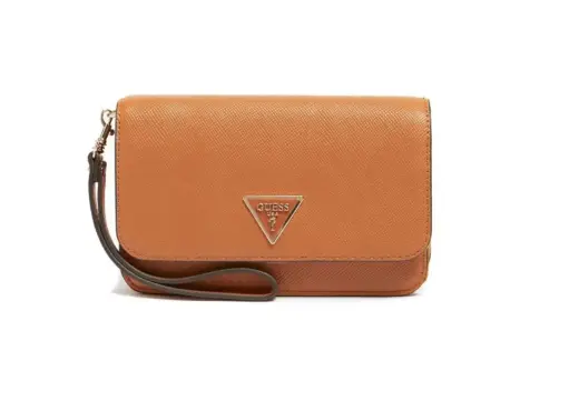 Guess, Laurel, Textile Bag, Phone Organizer, Light Cognac, SWZG85, For Women, 12 x 19.5 x 5.5 cm