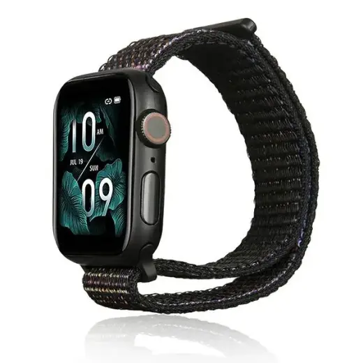 Beline nutikella rihm Apple Watch (38/40/41 mm) jaoks | nailonist | must