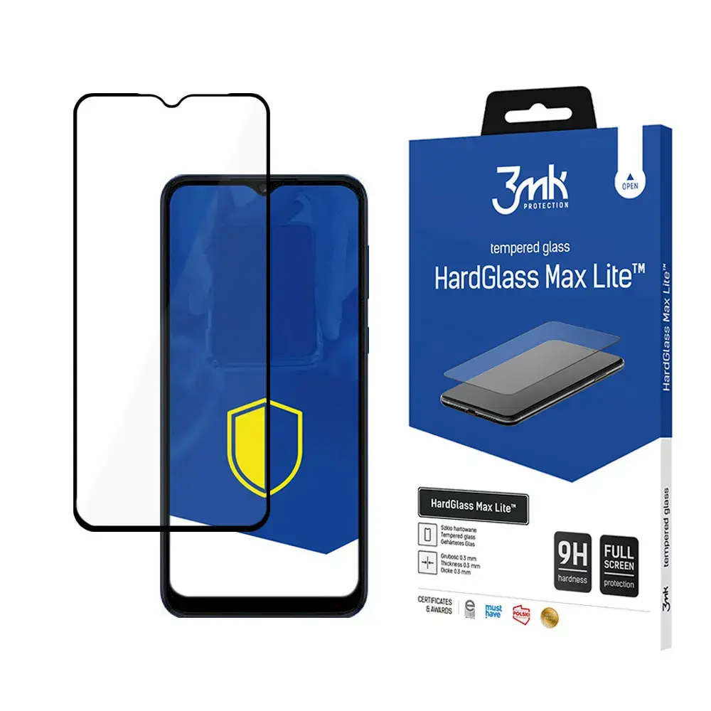Samsung Galaxy A03 Core Black - 3mk HardGlass Max Lite™ screen protector