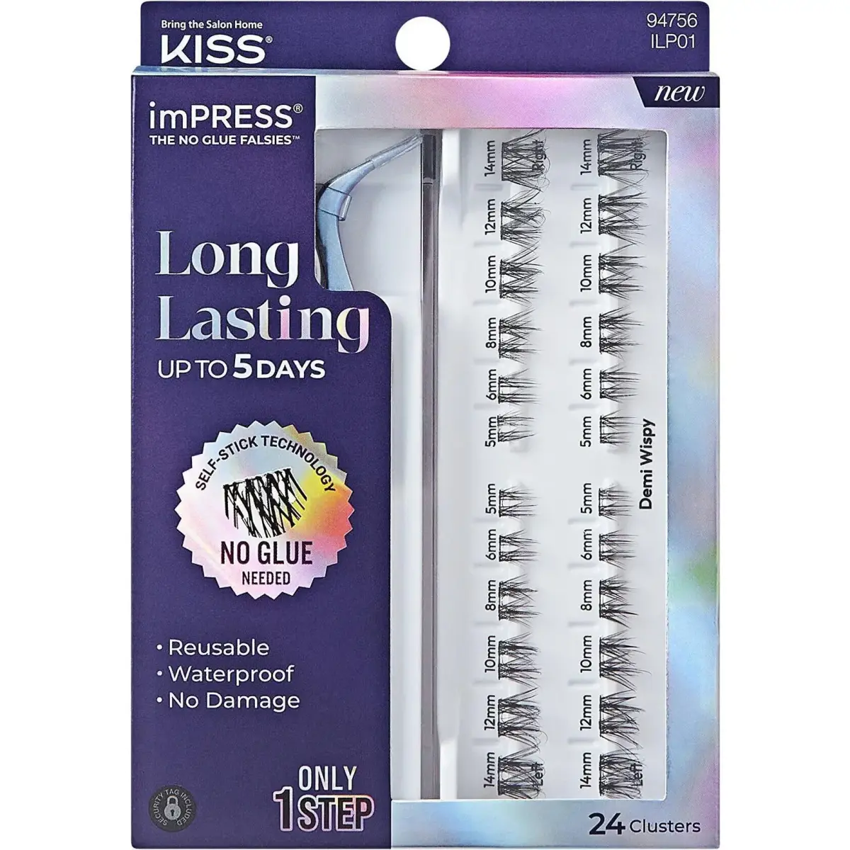 KISS, Ciglia Finte, Impress Press on Longlasting False Eyelashes 01 (Ciglia Artificiali)