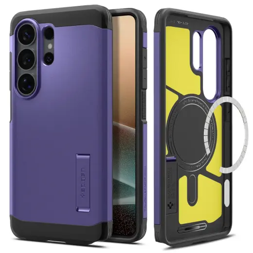 Spigen Tough Armor Mag чехол с поддержкой MagSafe для телефона Samsung Galaxy S26 Ultra (S948) фиолетовый
