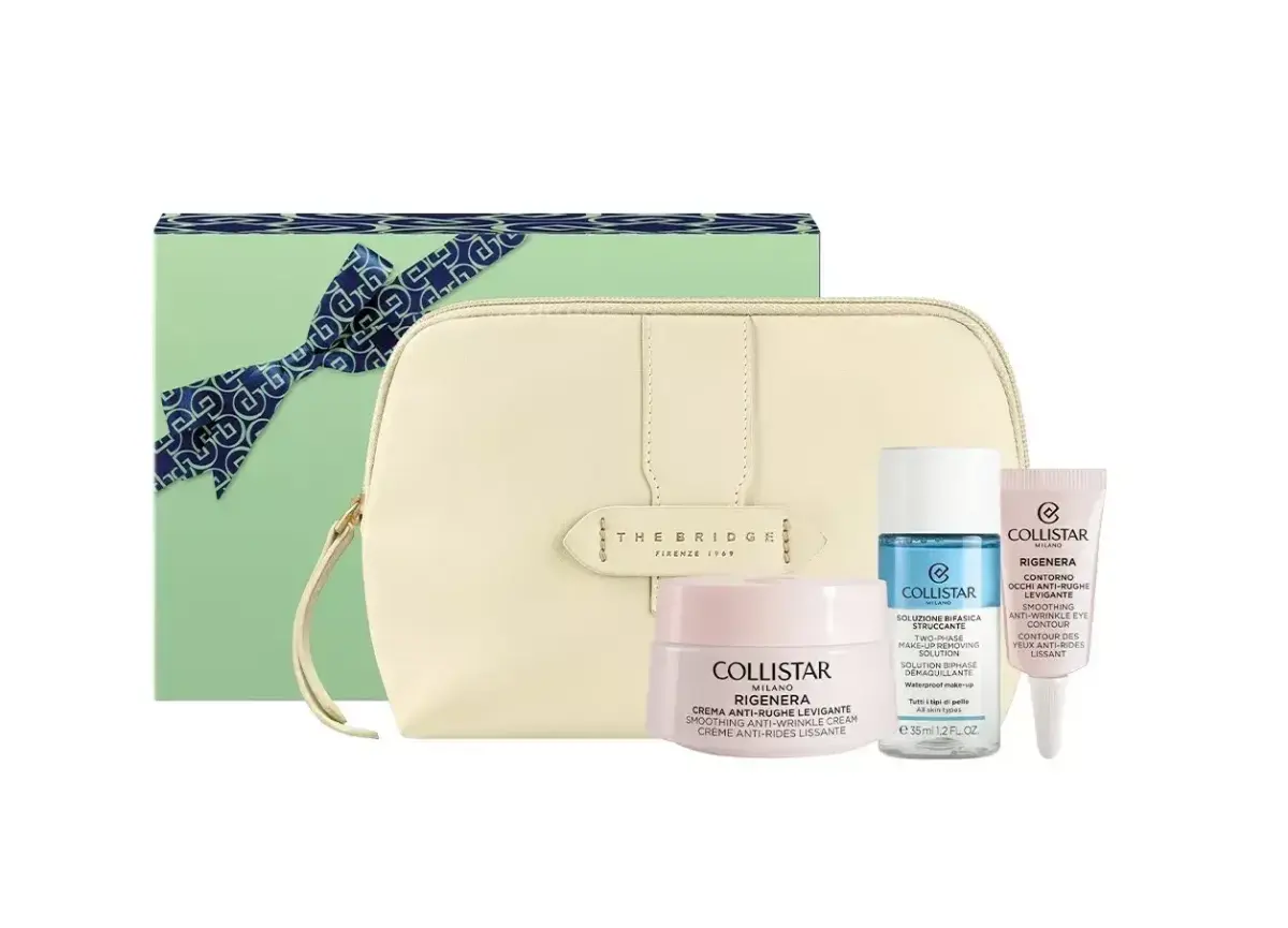 Set Collistar Unbox Your Beauty Regenerate Anti-Irritation Cream 50ml + Mini Biphasic Cream 35ml + Eye Contour 5ml + Cosmetic Bag