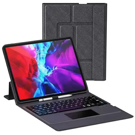 USAMS Etui Winz z klawiaturą iPad Pro 12.9" 2020 czarne|black Touch Control Bluetooth IP129CYSXX01 (US-BH686)