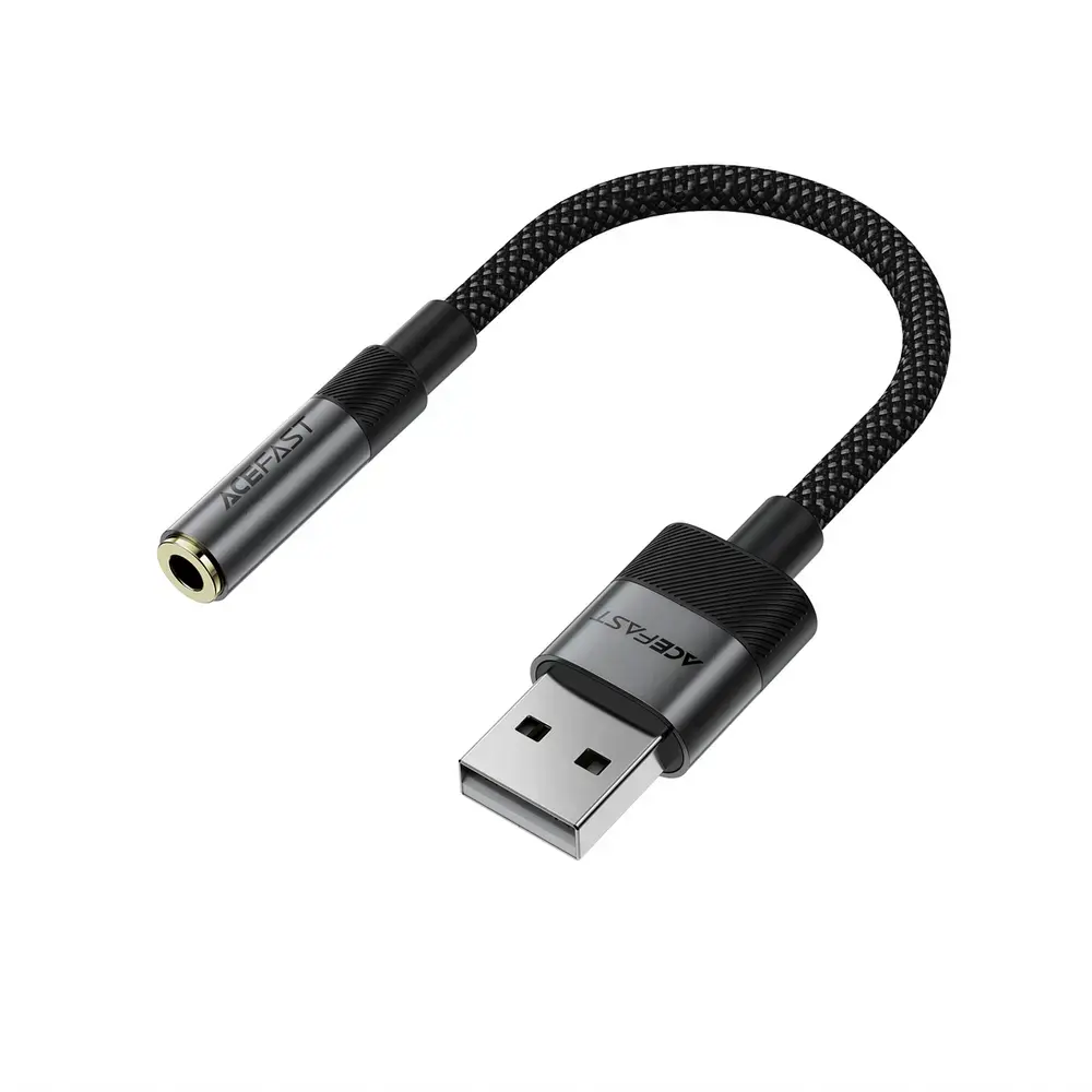 Acefast J13 USB-A to 3.5mm mini jack adapter - black