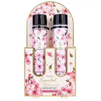 Accentra Cherry Blossom Essential Botanicals Body Care Set - Dárková sada ve zkumavkách