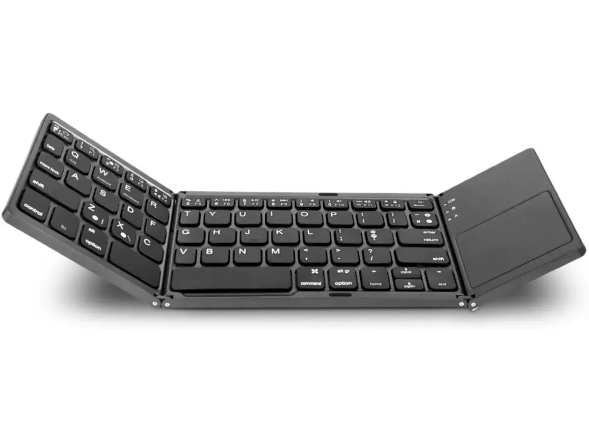 Fusion wireless foldable keyboard For  PC | Android | iOS + touchpad black