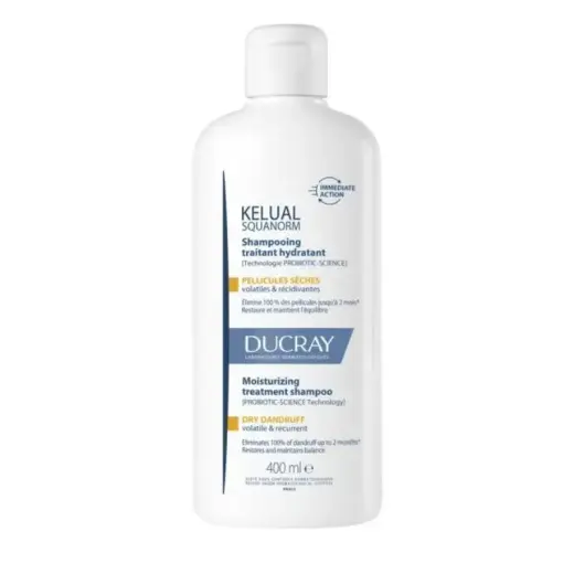 Ducray Kelual Squanorm Moisturizing Treatment Shampoo Dry Dandruff Shampoo to Treat Dry Dandruff 400 Ml