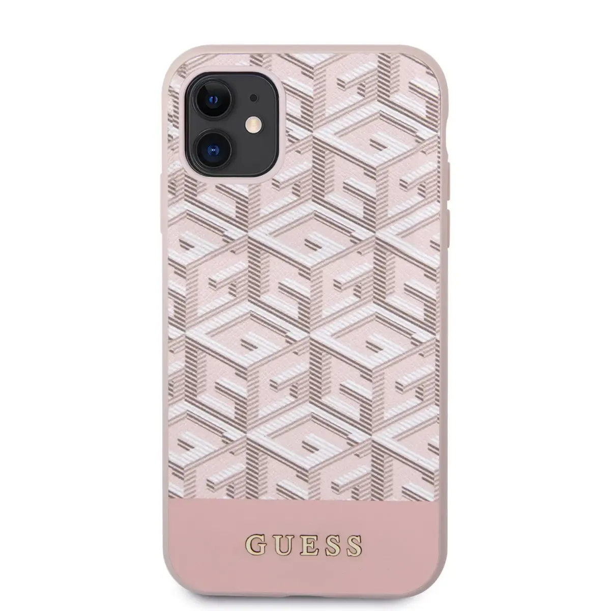 Guess PU G Cube MagSafe Compatible Case for iPhone 11 Pink