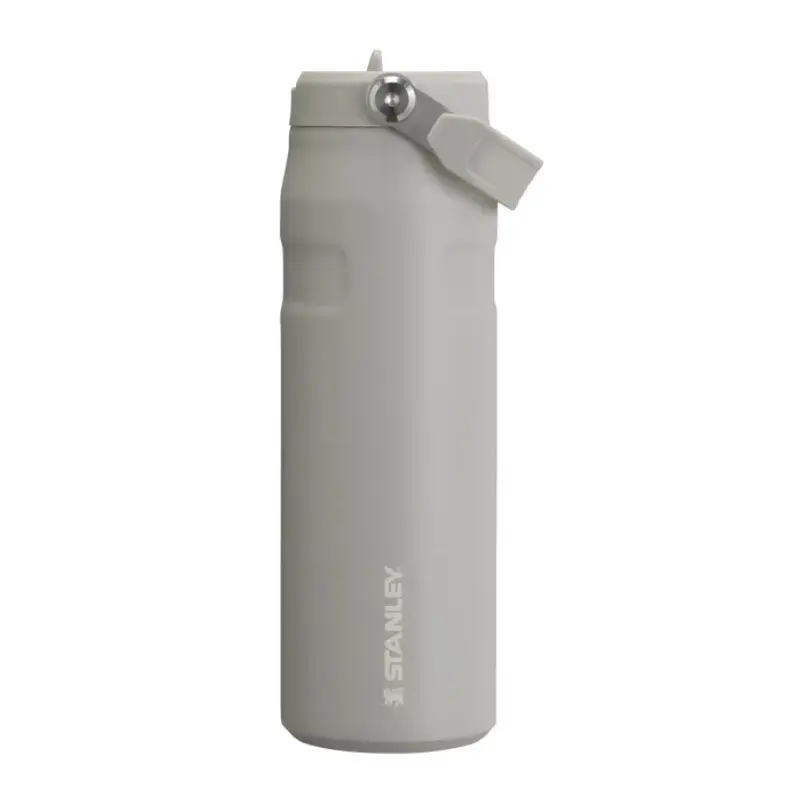 Termopudele ar salmiņu The IceFlow Bottle Flip Straw 2.0 0,71L gaiši pelēka