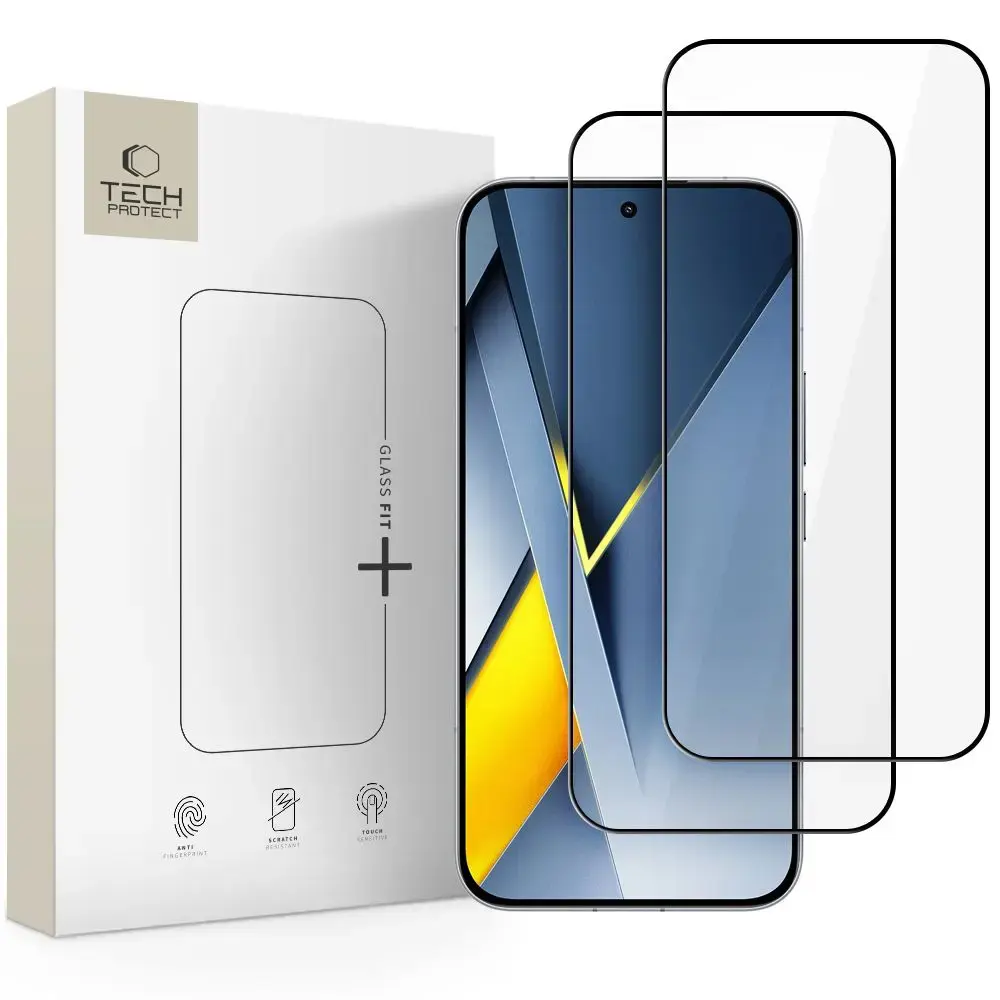 SZKŁO HARTOWANE TECH-PROTECT GLASS FIT+ 2-PACK XIAOMI POCO F8 ULTRA BLACK