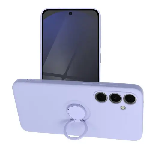 Silicone phone case with stand for Samsung Galaxy S24 FE (S721) purple