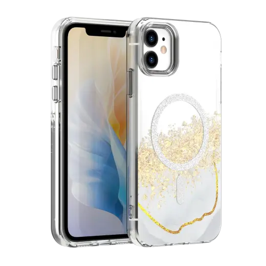 Epoxy Mag maciņš ar MagSafe atbalstu telefonam iPhone 11 balts