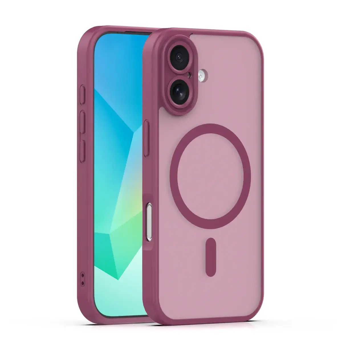 Mag Matt phone case with MagSafe support for iPhone 17 red