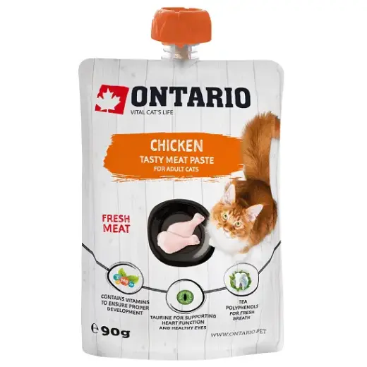 Gardums kaķiem – Ontario Chicken Fresh Meat Paste, 90 g.