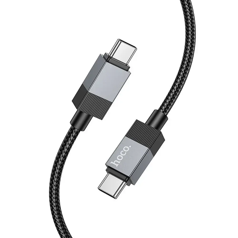 HOCO X110 datu pārraides un uzlādes vads | USB-C uz USB-C | PD, QC 3.0 | 60W | 1m | melns