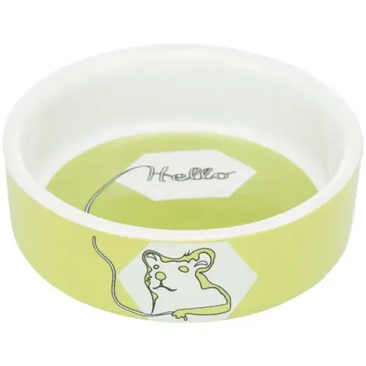 Bļoda dzīvniekiem, keramika - Trixie Bowl, Hello comic guinea pig, ceramic, 240 ml|ø 12cm