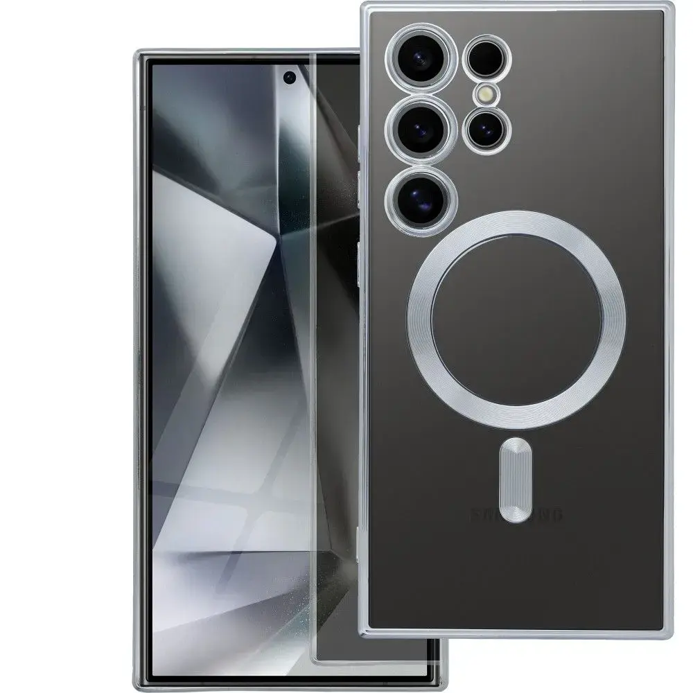 Electro Mag maciņš ar MagSafe atbalstu telefonam Samsung Galaxy S26 (S942) sudraba krāsā