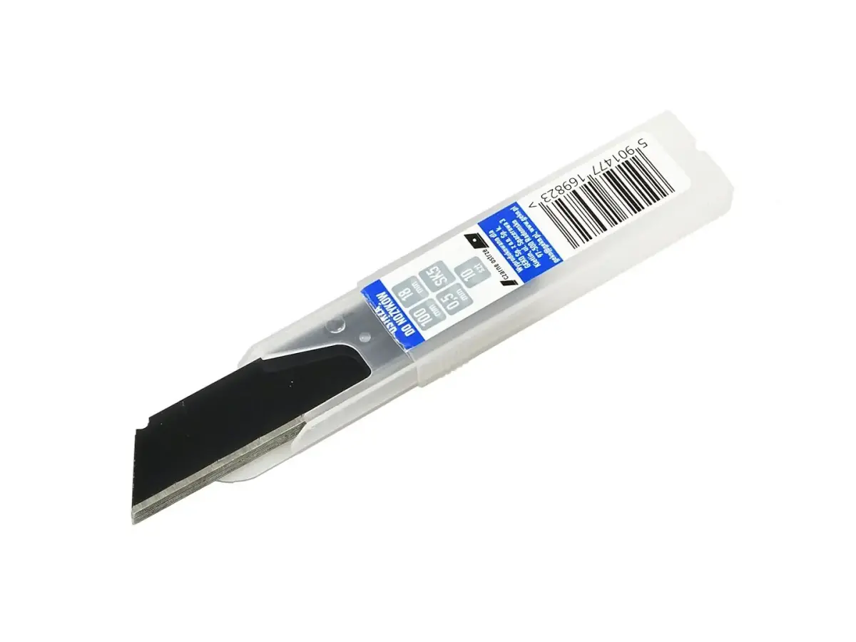 Utility Knife Blades 100x18x0.5mm SK5 (Black Blade), 10 pcs