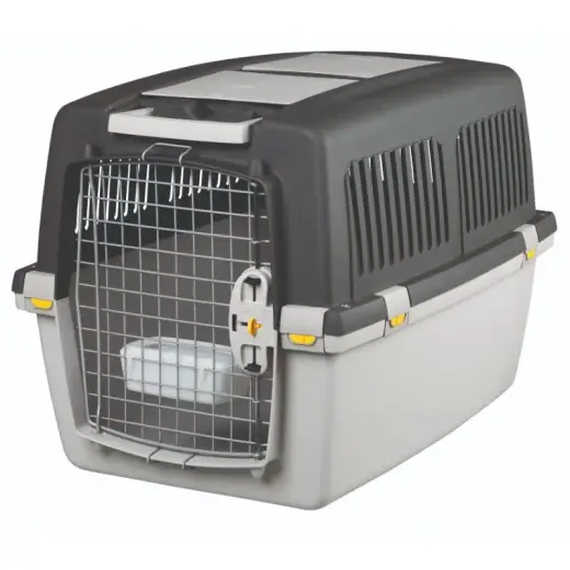 Transportēšanas bokss dzīvniekiem : Trixie Gulliver 4 transport box, S–M: 52 × 51 × 72 cm, light grey|dark grey. up to 18kg