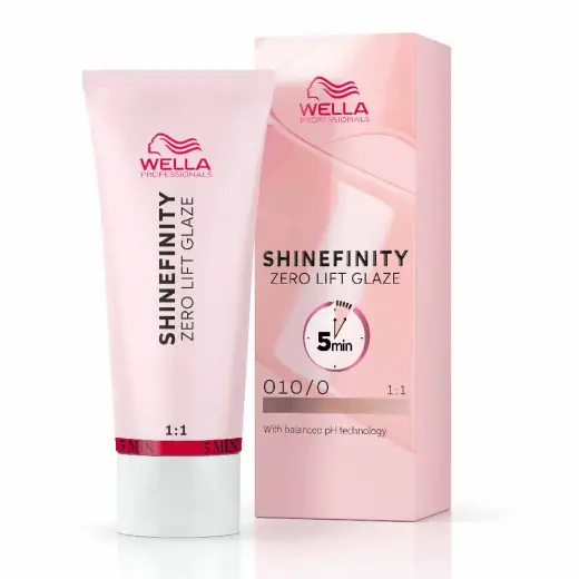 Wella Shinefinity Zero Lift Glaze - Professional Hair Dye, 60 Ml 010/0 Transparent | Natural Shine