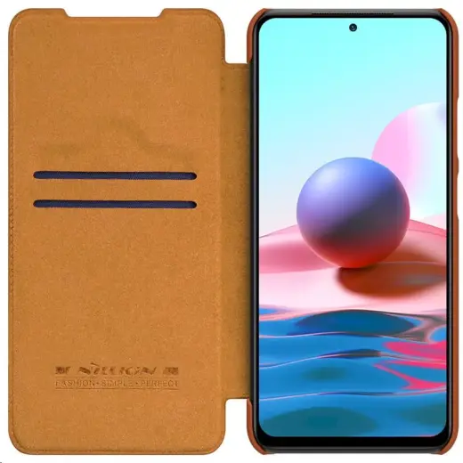 Nillkin Qin Book Case for Xiaomi Redmi Note 10 4G|10s Brown