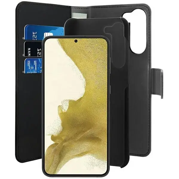 Puro Wallet Detachable Sam S23+ S916 2w1 czarne|black PUSGS23PBOOKC3BLK