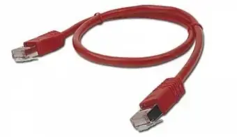 Patch cord cat.5e, 5M red flooded cover