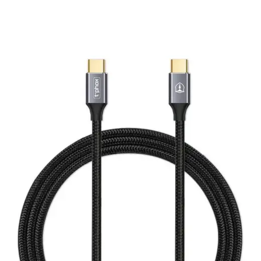 T-PHOX Fencing провод для передачи данных и зарядки | USB-C на USB-C | 100W | 1m | чёрный
