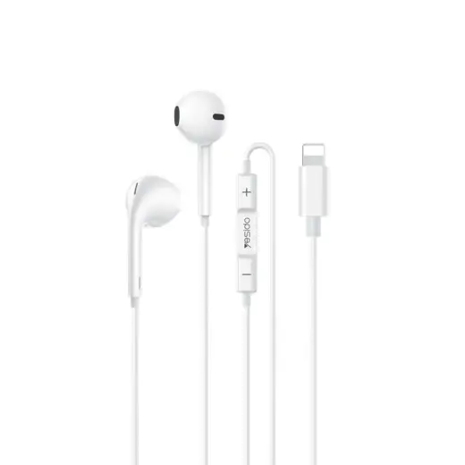 YESIDO EAR PHONES YH50 LIGHTNING 120CM WHITE