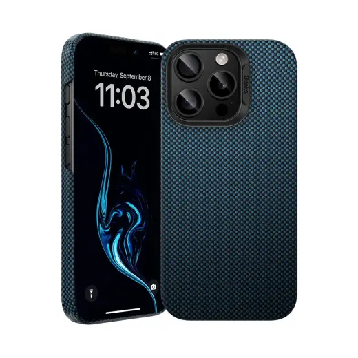 Benks Magnetic Armor Tint Kevlar 1000D (S066) for Iphone 16 Pro Max blue