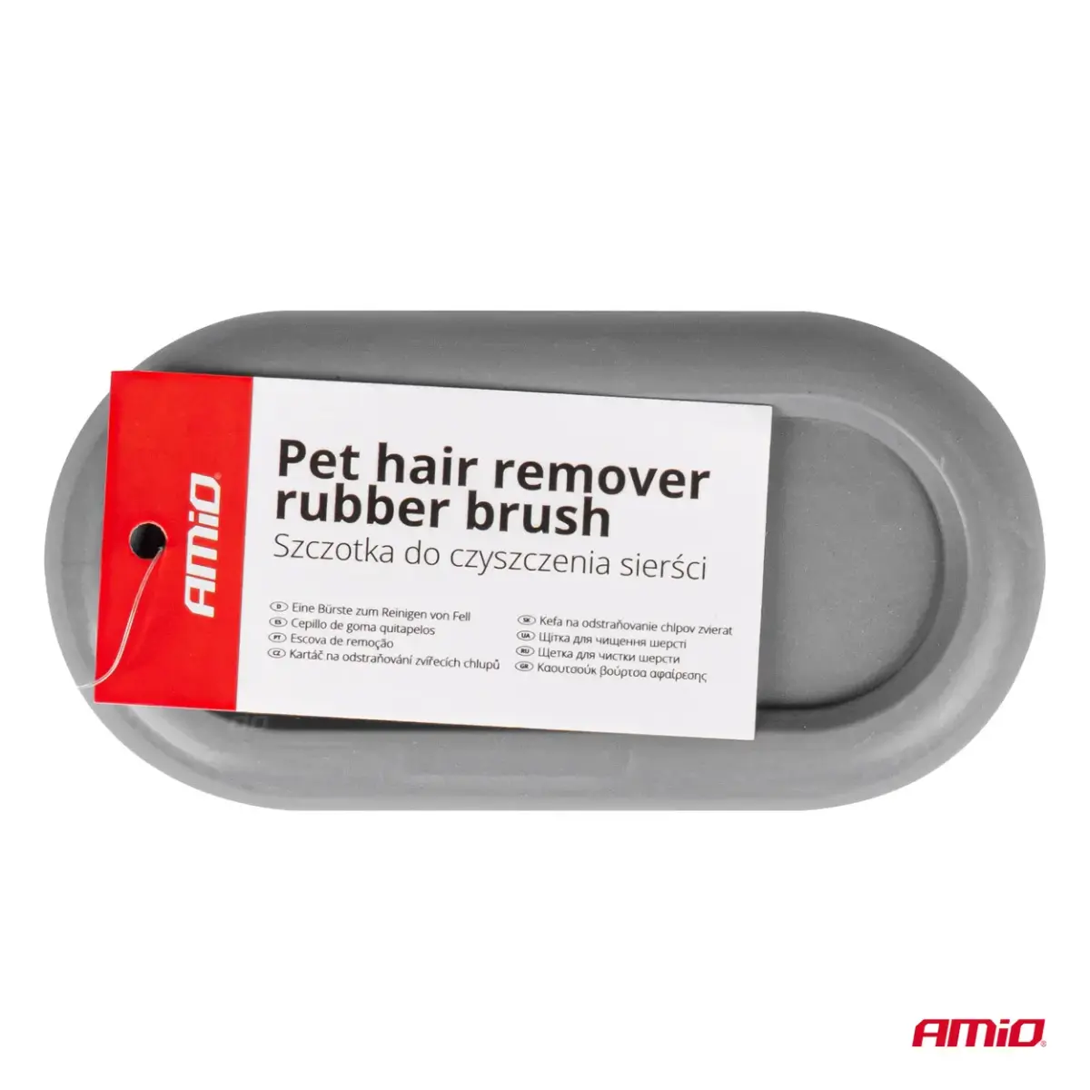 Pet hair remover rubber brush AMIO-04020