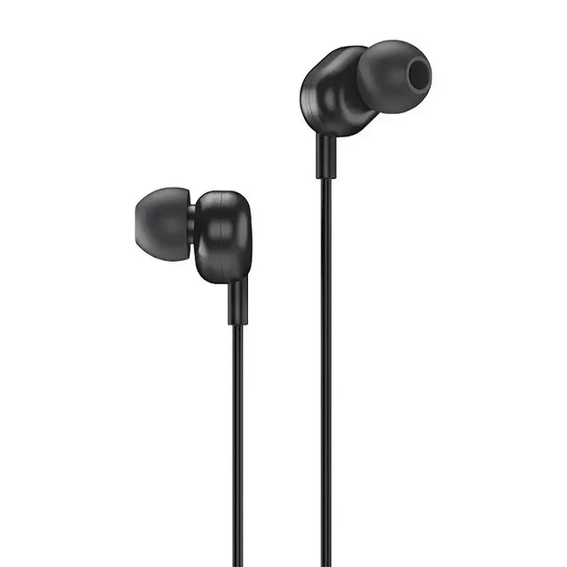 Remax in-ear earphone mini jack 3,5 mm headset with remote control black (RW-105 black)