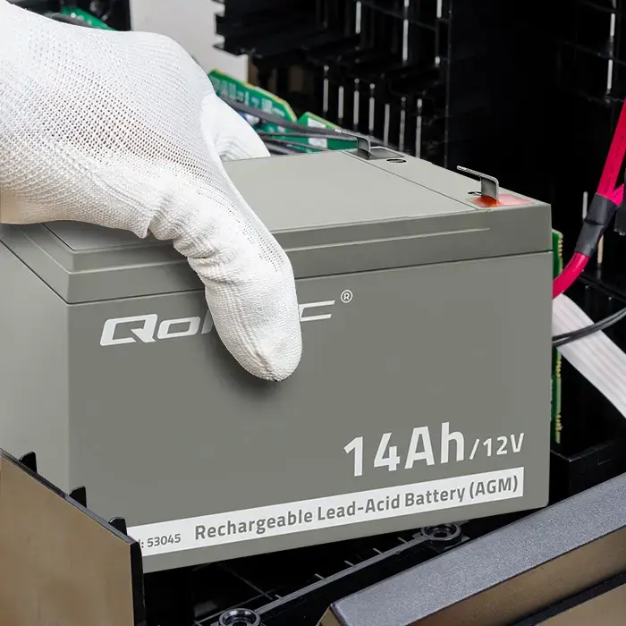 Qoltec AGM battery | 12V | 14Ah | Maintenance-free | Efficient| LongLife | for UPS, security