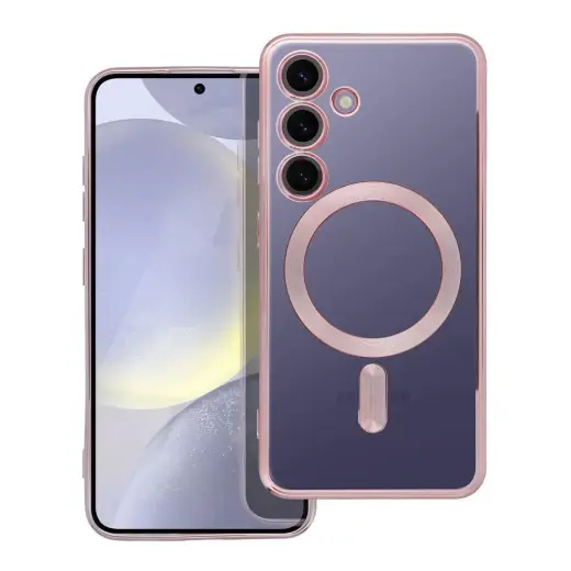 Electro Mag phone case with MagSafe support for Samsung Galaxy S24 (S921) pink