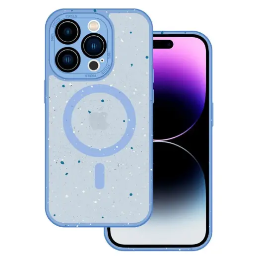 Tel Protect Magnetic Splash Frosted Case for Iphone 15 Light blue