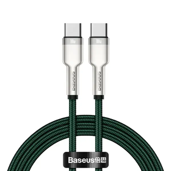 Baseus Cafule Series data transfer and charging cable | USB-C to USB-C | 100W | 2m | green