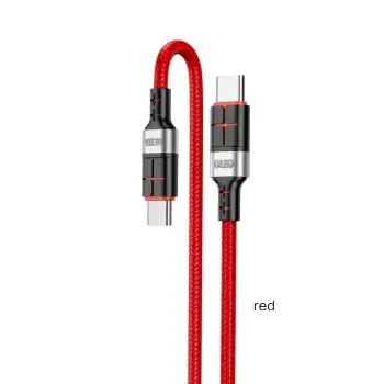 KAKUSIGA KSC-696 data transfer and charging cable | USB-C to USB-C | 60W | 1.2m | red