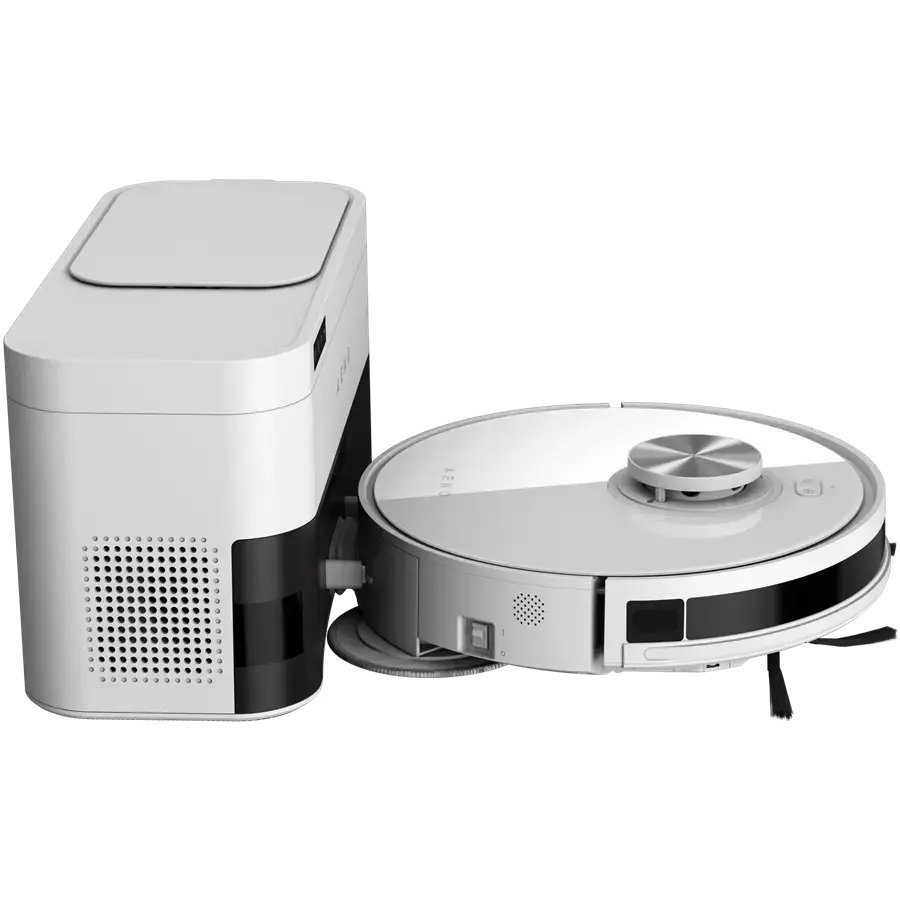 Robot Cleaner w/Dust Collector, white, 2in1 and dust tank, 4000pa, 3200mAh battery