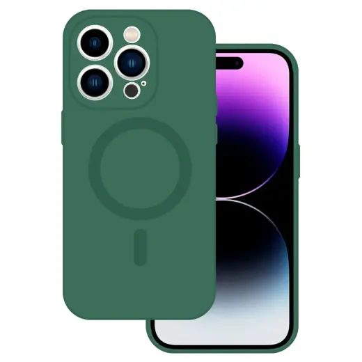 TEL PROTECT MagSilicone чехол с поддержкой MagSafe для телефона iPhone 11 зелёный