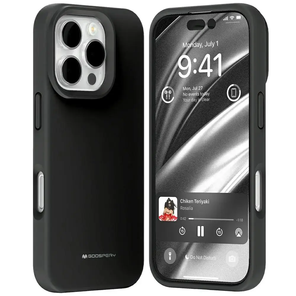 Mercury Pure MagSafe Silicona telefona maciņš priekš iPhone 16 Pro melns